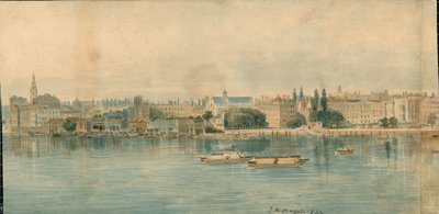 Panorama over Themsen, North Side, i 13 deler av Thomas Mann Baynes