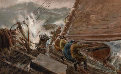 Et farens øyeblikk (chromolitho) av Thomas Marie Madawaska (after) Hemy