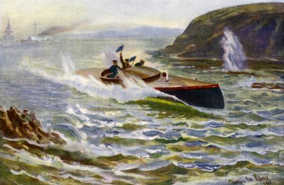 The Motor Scout (farge litho) av Thomas Marie Madawaska Hemy