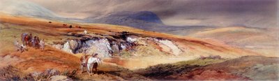 Et høylandslandskap (kroppsfarge) av Thomas Miles II Richardson