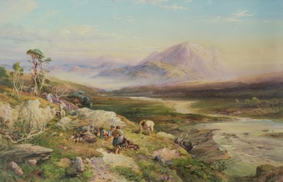 End of the Shoot, Loch Maree (akvarell på papir) av Thomas Miles II Richardson
