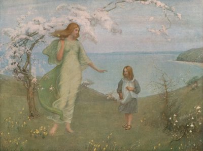 A Vision of Spring, 1901, c1930. av Thomas Millie Dow