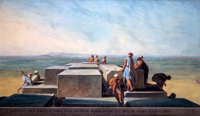 Toppen av den første pyramiden i Giza, 1794 av Thomas Milton