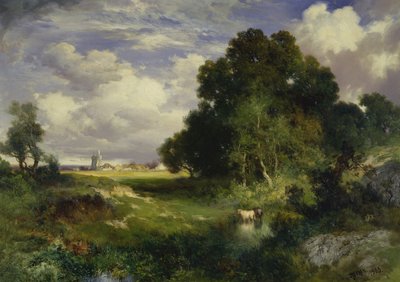 En midtsommerdag, East Hampton, Long Island av Thomas Moran