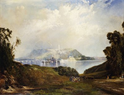 Utsikt over Fairmont Waterworks, Philadelphia, av Thomas Moran