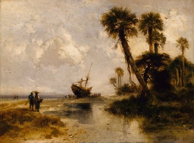 Fort George Island, Florida, 1878. av Thomas Moran