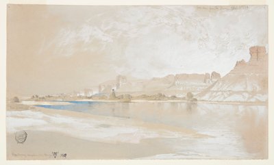 Green River fra Ferry, Wyoming Territory av Thomas Moran