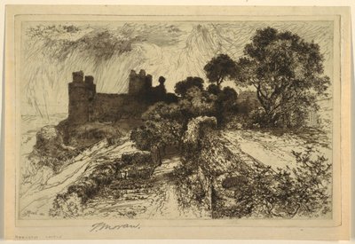 Harlech Castle, Nord-Wales av Thomas Moran