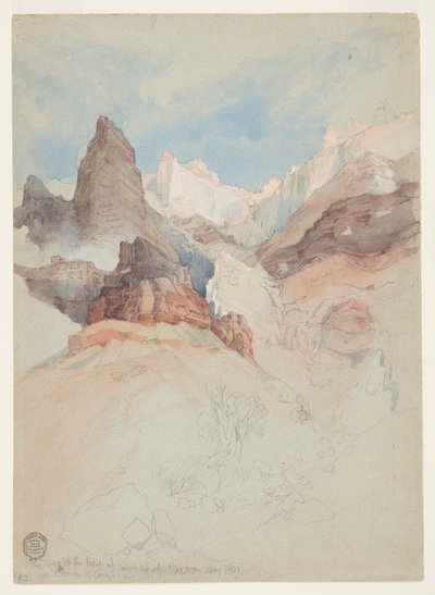 Ser opp stien ved Bright Angel, Grand Canyon, Arizona av Thomas Moran