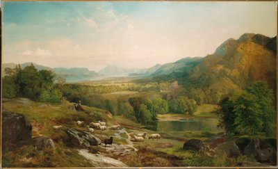 Minding the Flock, ca. 1867 av Thomas Moran