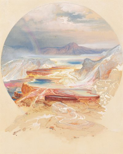 Minerva terrasse, Yellowstone av Thomas Moran