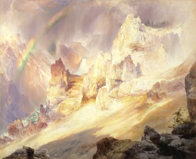 Regnbue over Grand Canyon i Yellowstone, 1900. av Thomas Moran