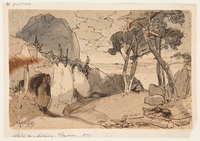 Vei i et fjellandskap av Thomas Moran