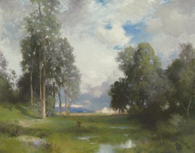 Santa Barbara misjon, 1916 av Thomas Moran