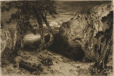 The Coyote - Arizona av Thomas Moran