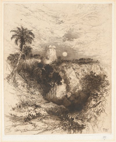 Tower of Cortez, Mexico av Thomas Moran