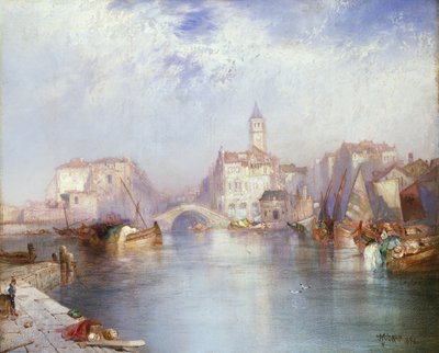 Den venetianske kanal, 1896 av Thomas Moran