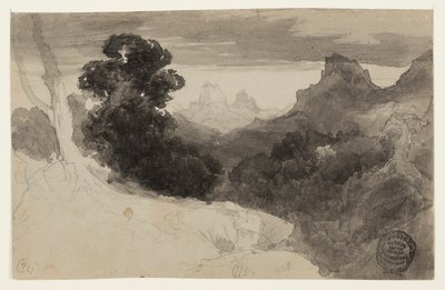 Utsikt over Tetons, Wyoming av Thomas Moran