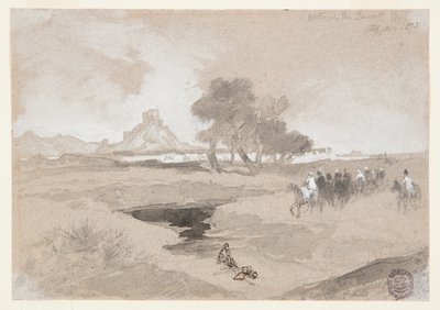 Vannhull i ørkenen, Utah av Thomas Moran