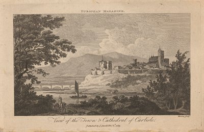 Utsikt over byen og katedralen i Carlisle av Thomas Morris