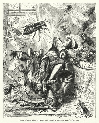 Illustrasjon for Gulliver's Travels av Jonathan Swift (gravering) av Thomas Morten