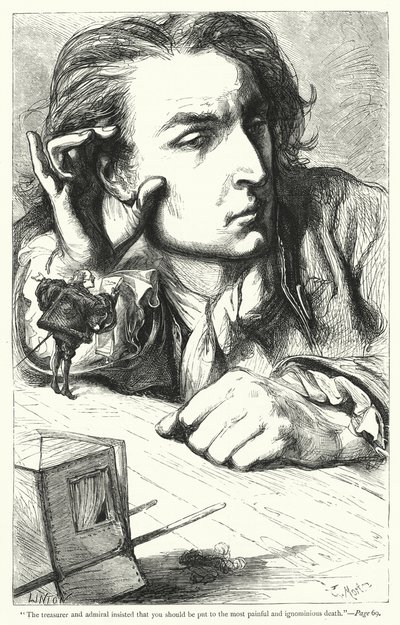 Illustrasjon for Gullivers reiser av Jonathan Swift (gravering) av Thomas Morten