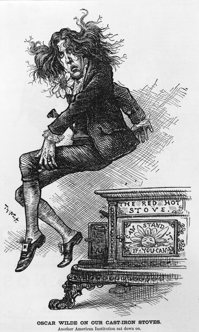 Oscar Wilde på våre støpejernsovner. En annen amerikansk institusjon satte seg ned på, illustrasjon fra Harper