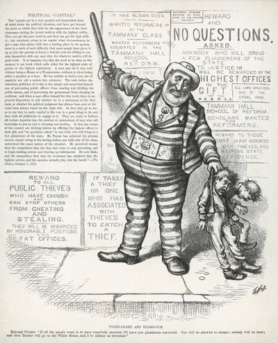 Tweed-le-dee og Tilden-dum, fra 'Harper's Weekly' av Thomas Nast