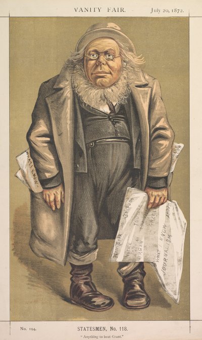 Vanity Fair: Statesman, nr. 118 Anything to Beat Grant, 1872. av Thomas Nast