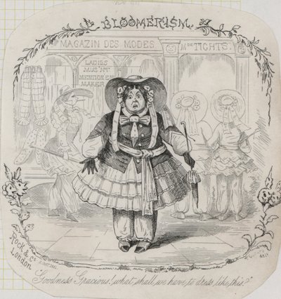 Viktoriansk damemote: bloomers (gravering) av Thomas Onwhyn