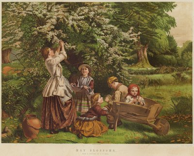 mai blomstrer (chromolitho) av Thomas P. Hall