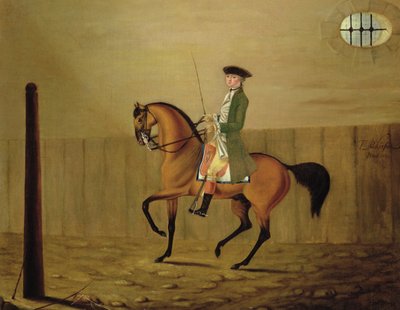 Gentleman på en Bay Horse i en rideskole av Thomas Parkinson