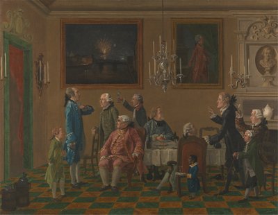 Britiske herrer ved Sir Horace Manns hjem i Firenze av Thomas Patch