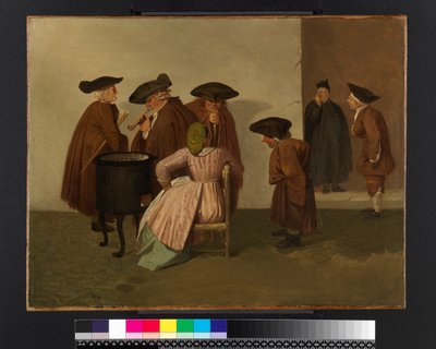 Interiør i et italiensk kaffehus, ca. 1747-55 av Thomas Patch
