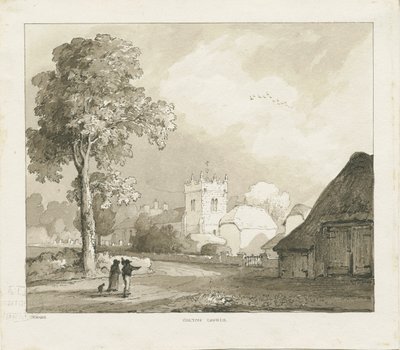 Colton Church: sepia-tegning av Thomas Peploe Wood