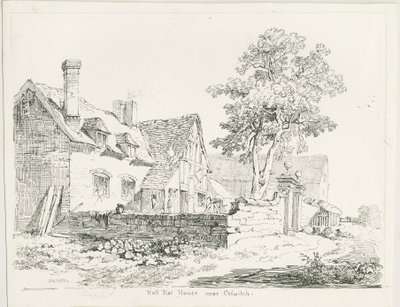 Colwich - Hall Flat House: penn- og blekktegning av Thomas Peploe Wood