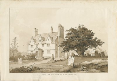 Forton Hall: vasketegning, nd [?1838] (tegning) av Thomas Peploe Wood