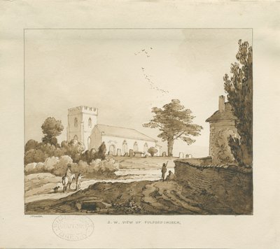 Fulford Church: sepia-tegning av Thomas Peploe Wood