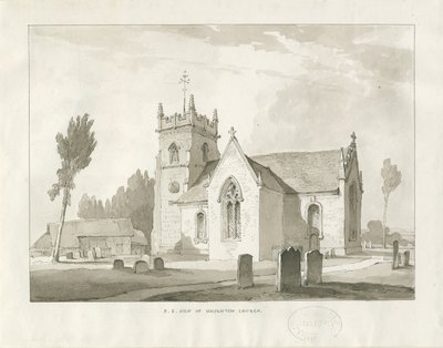 Haughton Church: sepia-tegning av Thomas Peploe Wood