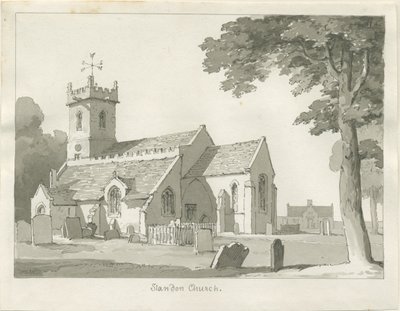 Standon Hall: penn- og blekktegning, og [midten av 1800-tallet] (tegning) av Thomas Peploe Wood