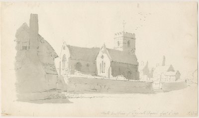 Trysull kirke: blyanttegning, 2. sep 1837 (tegning) av Thomas Peploe Wood