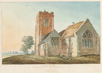 Wychnor kirke: akvarellmaling av Thomas Peploe Wood