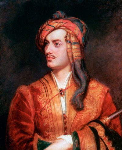 Byron av Rochdale i albansk kjole, 1813 av Thomas Phillips