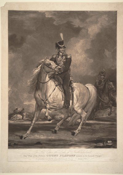 Portrett av grev Matvei Ivanovich Platov 1757-1818, 1815 av Thomas Phillips