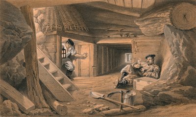 Gruve i Bastion du Mat, 1856 av Thomas Picken
