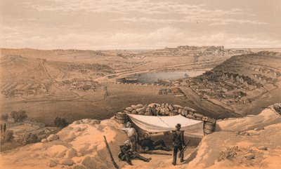 Bybatteriene eller indre festningsverk i Sebastopol, 1856 av Thomas Picken