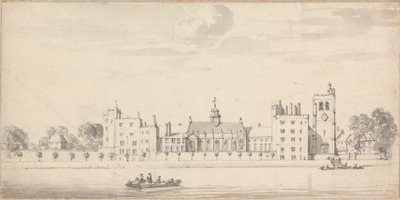 Lambeth Palace fra Across the River av Thomas Priest