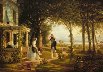Hjem til familien, 1852 av Thomas Pritchard Rossiter