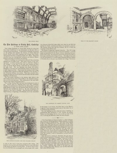 De nye bygningene i Trinity Hall, Cambridge av Thomas Raffles Davison