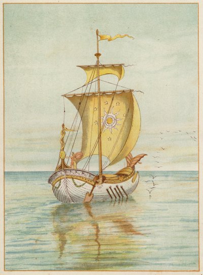 Perseus og Andromeda flyter (farge litho) av Thomas Ralph Spence